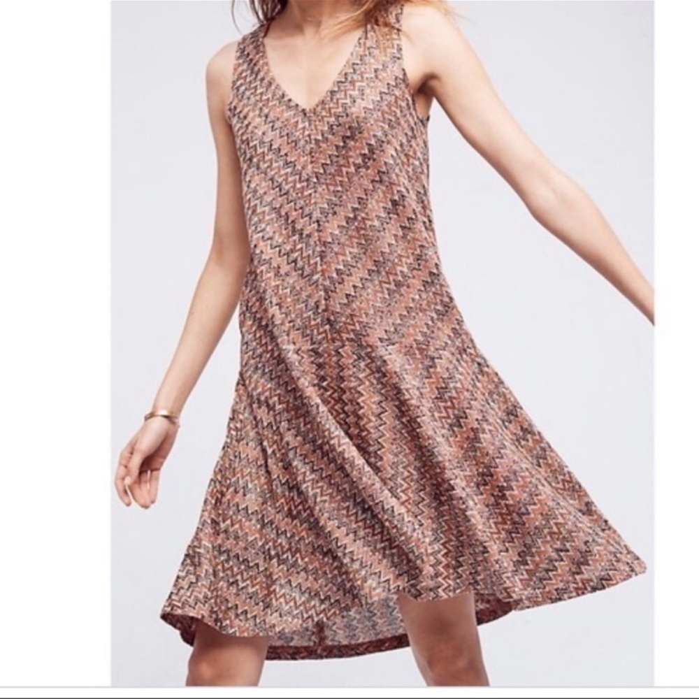 Maeve Anthropologie Westwater Chevron Knit Dress